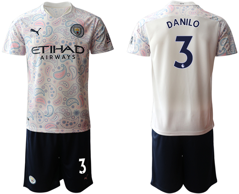 Men 2020-2021 club Manchester City away #3 white Soccer Jerseys->manchester city jersey->Soccer Club Jersey